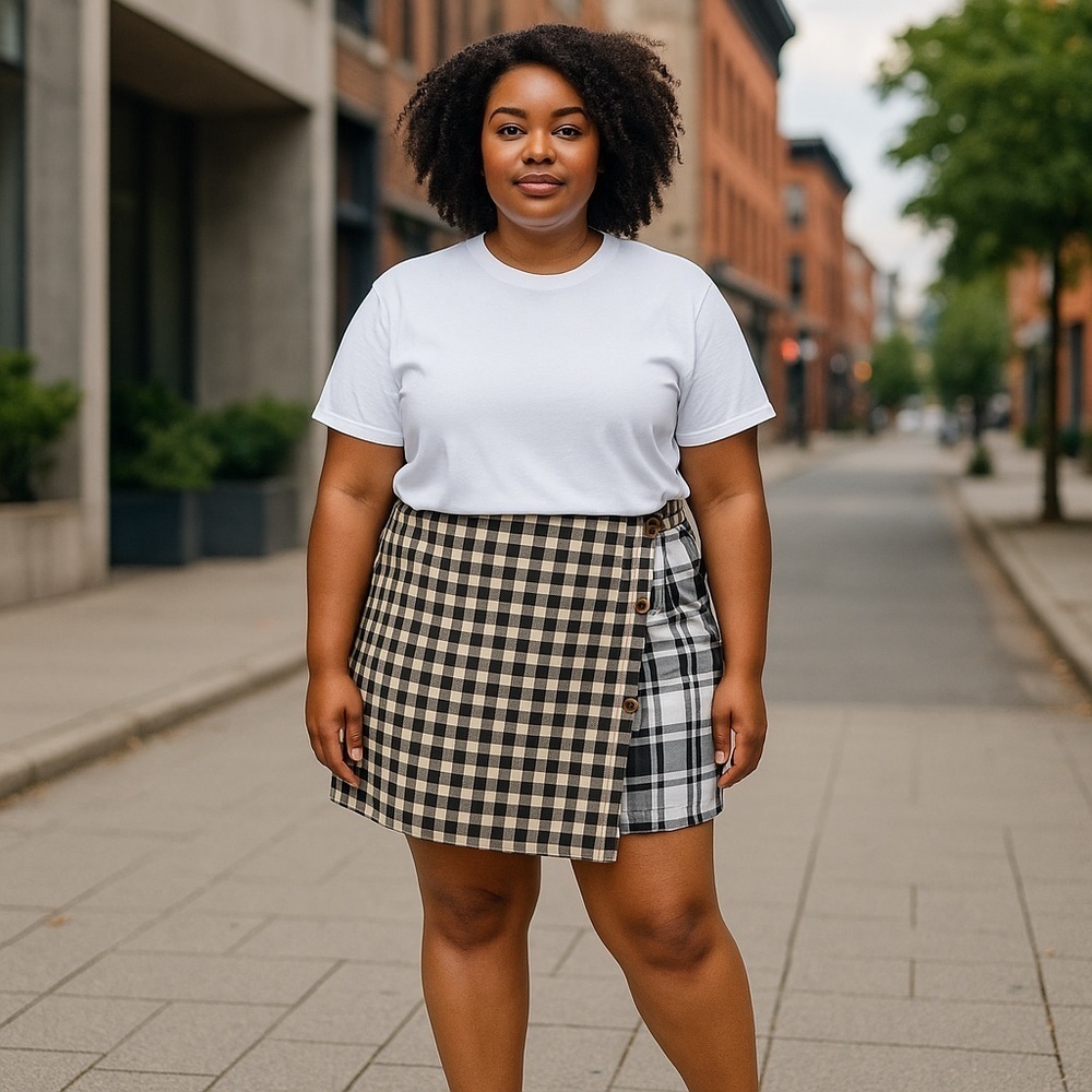 ❄️ Cato | Plus Size Buffalo Plaid Skort 22/24